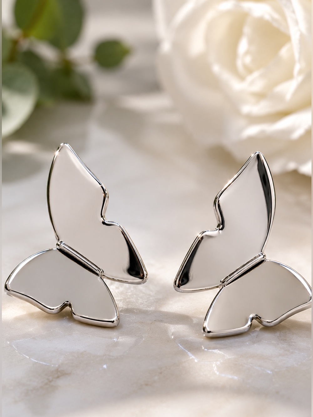 NWT | PAPARAZZI Butterfly Beholder Silver-tone Post Earrings
